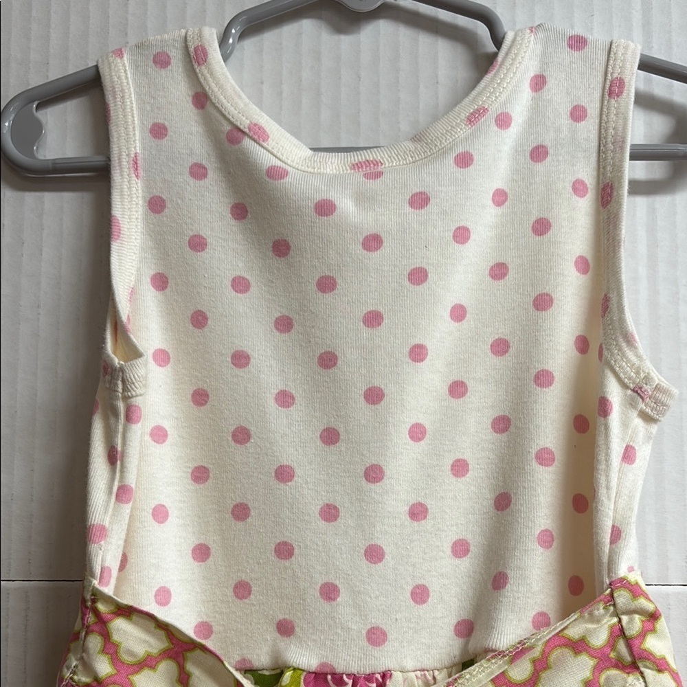 Purr Fect White and Pink Tiered Sleeveless Sundress Size 3T - Picture 7 of 8